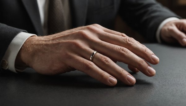 L'alliance en or blanc, un choix classique pour homme